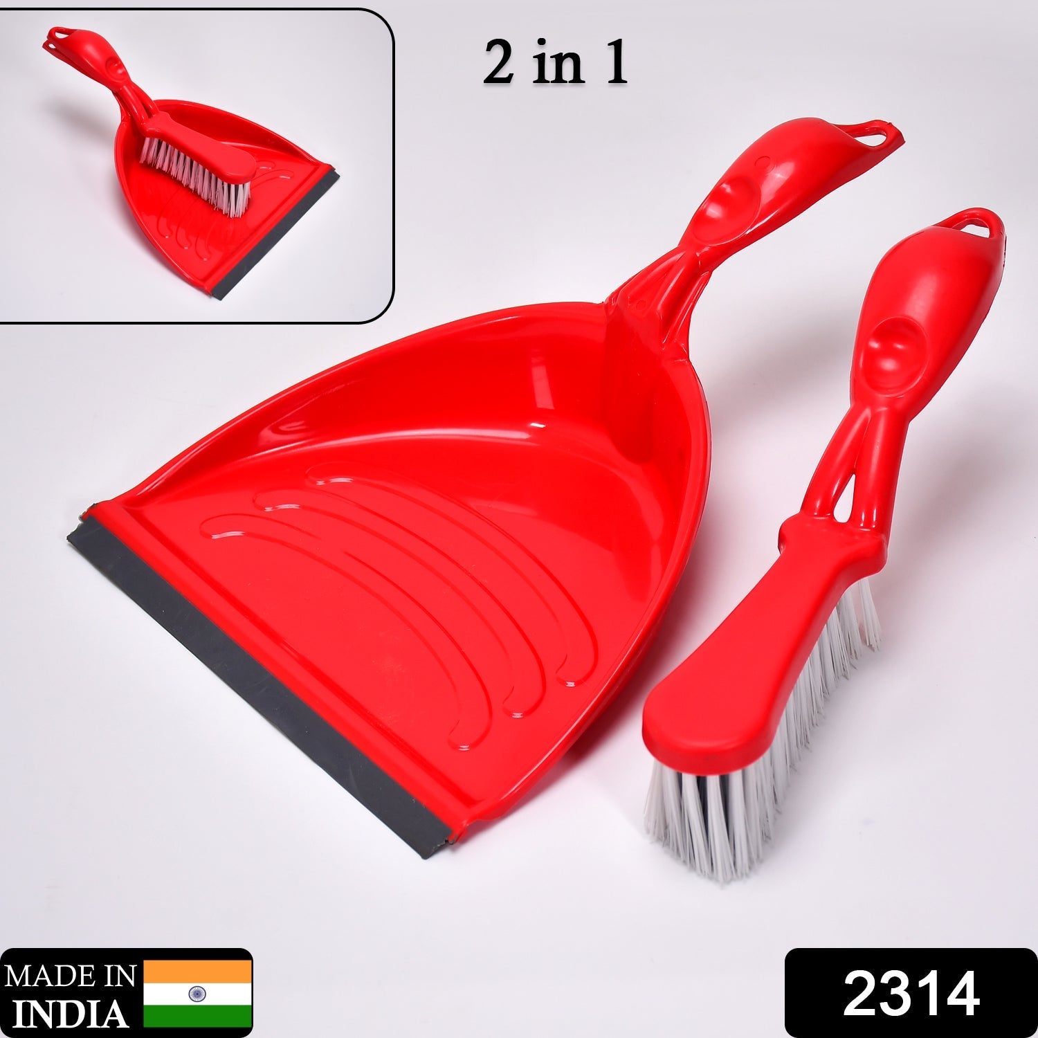 2314 Dustpan Set with Brush, Dust Collector Pan with Long Handle, Supadi, Multipurpose Dust Collector Cleaning Utensil Flat Scoop Handheld Sweeping Up and Carrying Container DeoDap