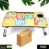 7693  Ludo Design Foldable Bed Study Table Portable Multifunction Laptop Table Lapdesk for Children Bed Foldable Table Work Office Home with Tablet Slot & Cup Holder DeoDap