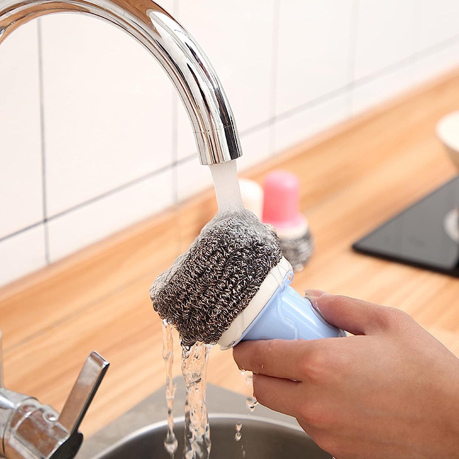 5214 Dish Brush Multifunctional Palm Brush for Dish Kitchen Sink Pot Pan - Dish Scrub Brush Small Cleaning Brush Dish Scrubber Brush Cleaning Brushes for Household Use DeoDap