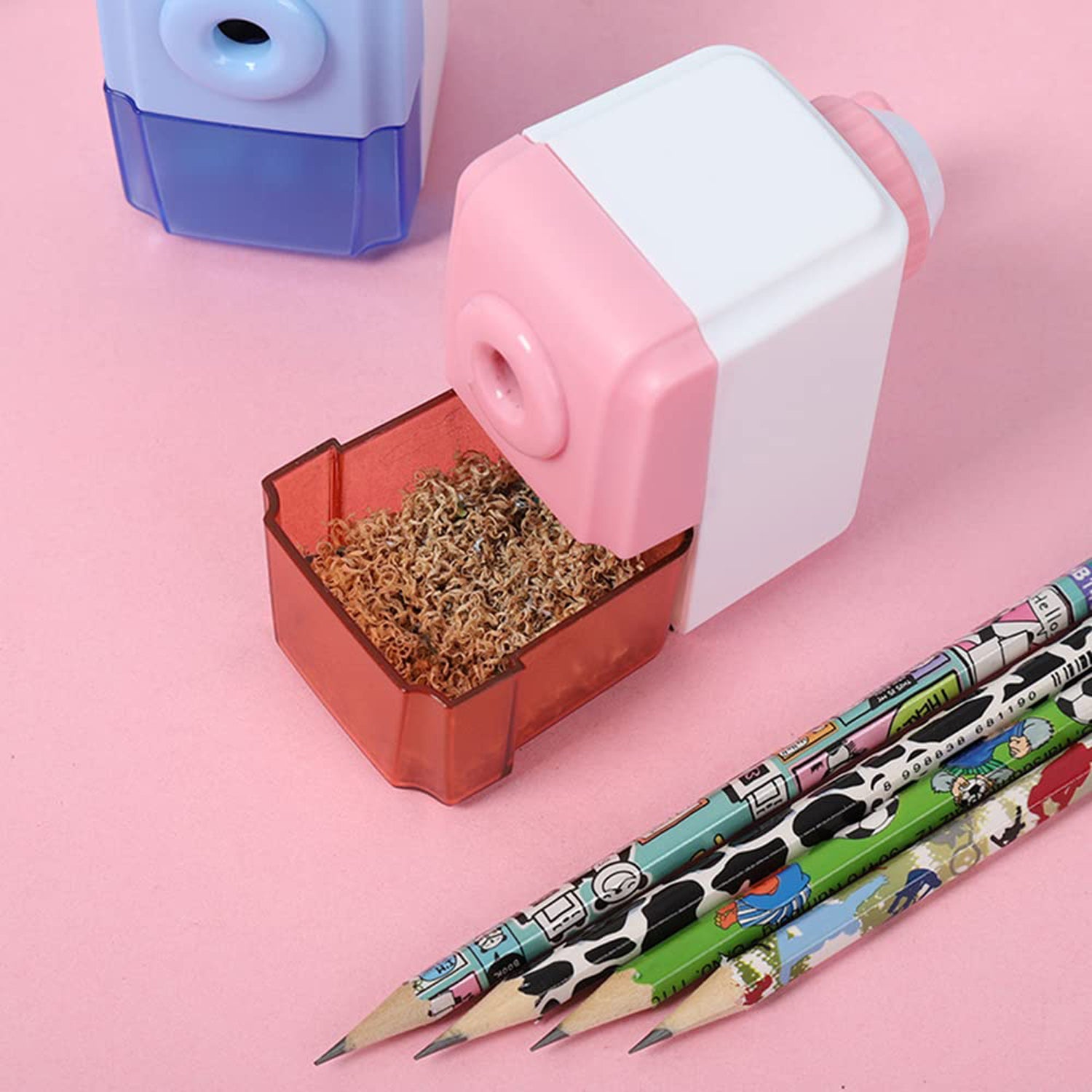 4169 Pen Pencil Sharpener | Simple Student Office Pencil Sharpener | Fashionable and Convenient Non-Slip Base Pencil Sharpener，Lightweight Manual Sharpener, Non-Slip Handle (1 Pc)