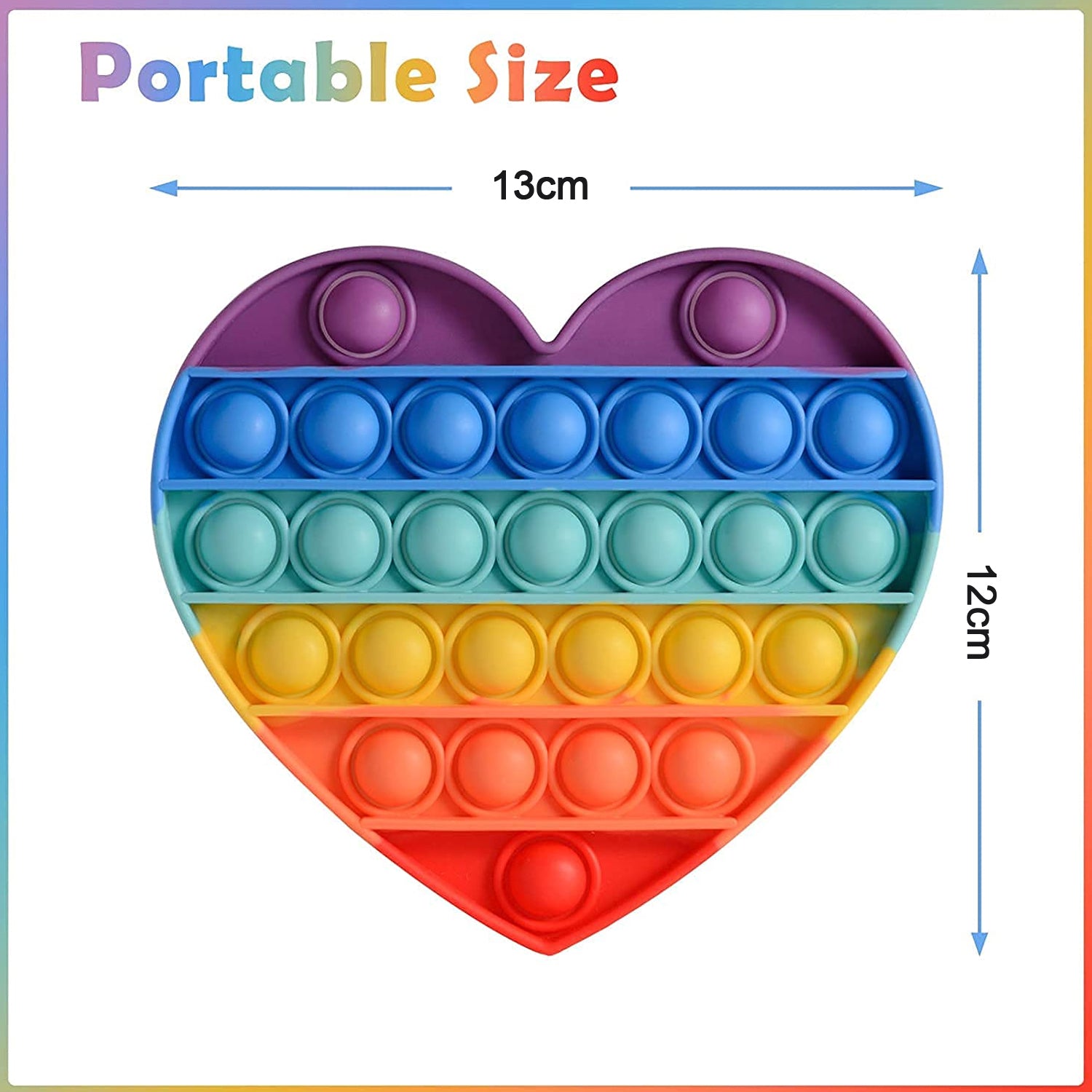 4608 Heart Pop It Fidget Toys, Push Pop Bubble Fidget Sensory Toy DeoDap