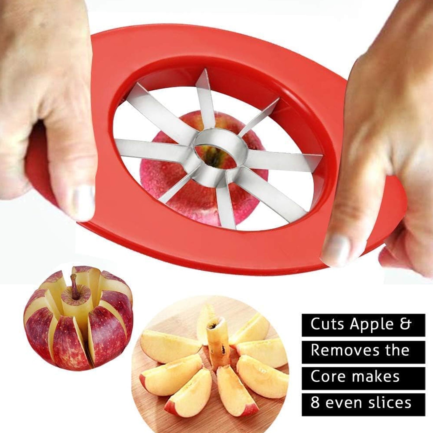 5231 Apple Cutter/Slicer with plastic 8 Blades Heavy Plastic Apple Cutter DeoDap