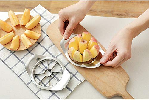 2140 Stainless Steel Apple Cutter/Slicer with 8 Blades and Handle DeoDap