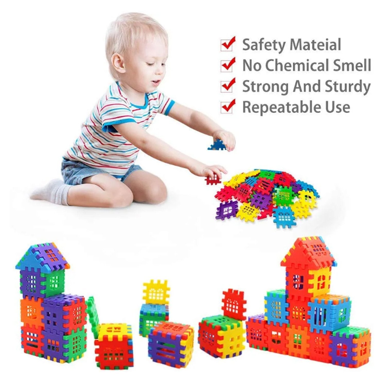 3911A 176PCS HOUSE BLOCKS TOY USED IN ALL KINDS FOR ENJOYING PURPOSES DeoDap