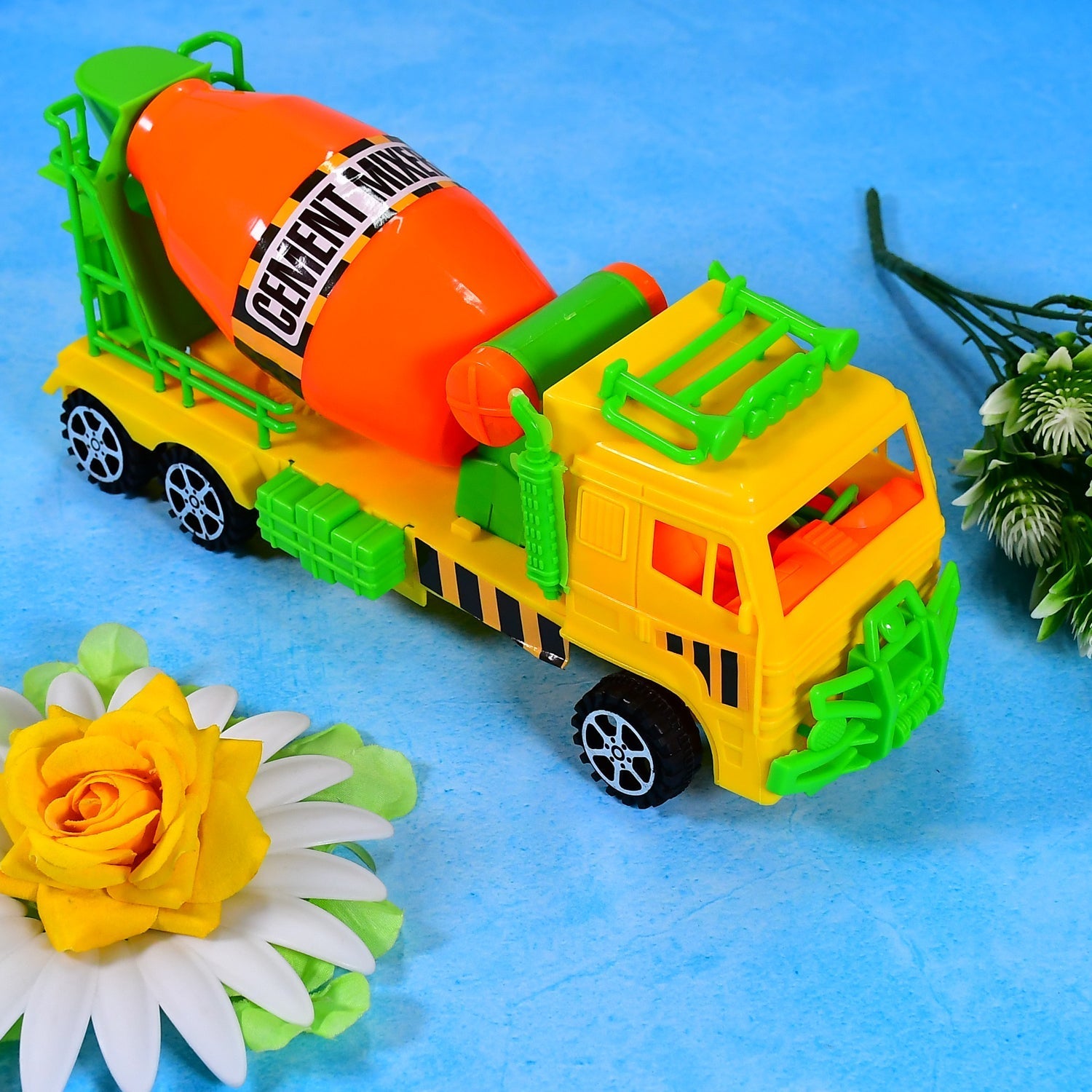 4441 Cement Mixer Truck Pushback Toy For kids DeoDap