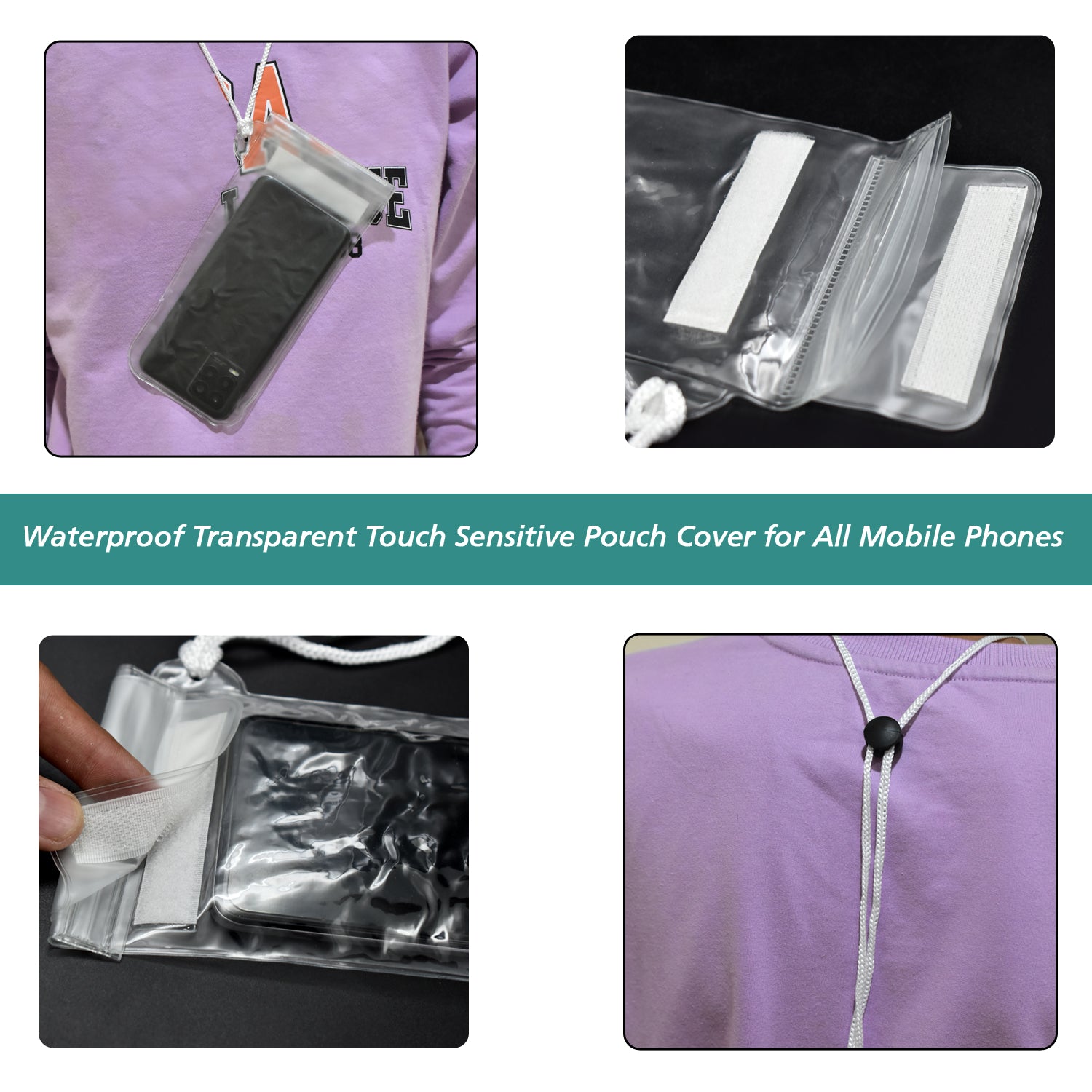 0601 Waterproof Mobile Pouch (6.2 inch , Random Colour) DeoDap