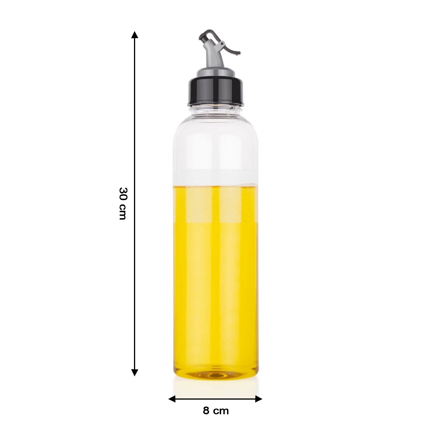 2346 Oil Dispenser Transparent Plastic Oil Bottle |  1 Liter DeoDap