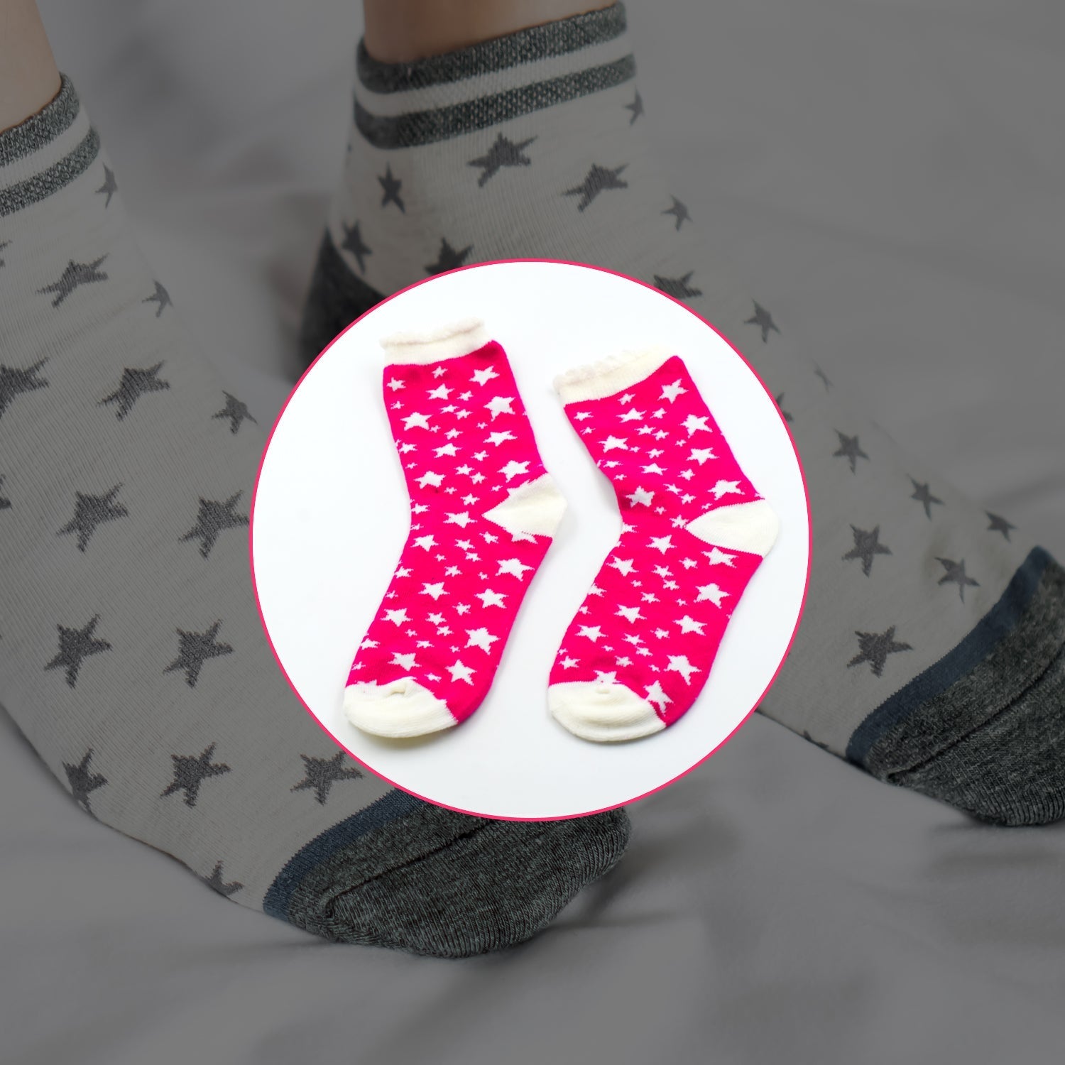 7341 Girls Fashion Socks (1 Pair Only) DeoDap