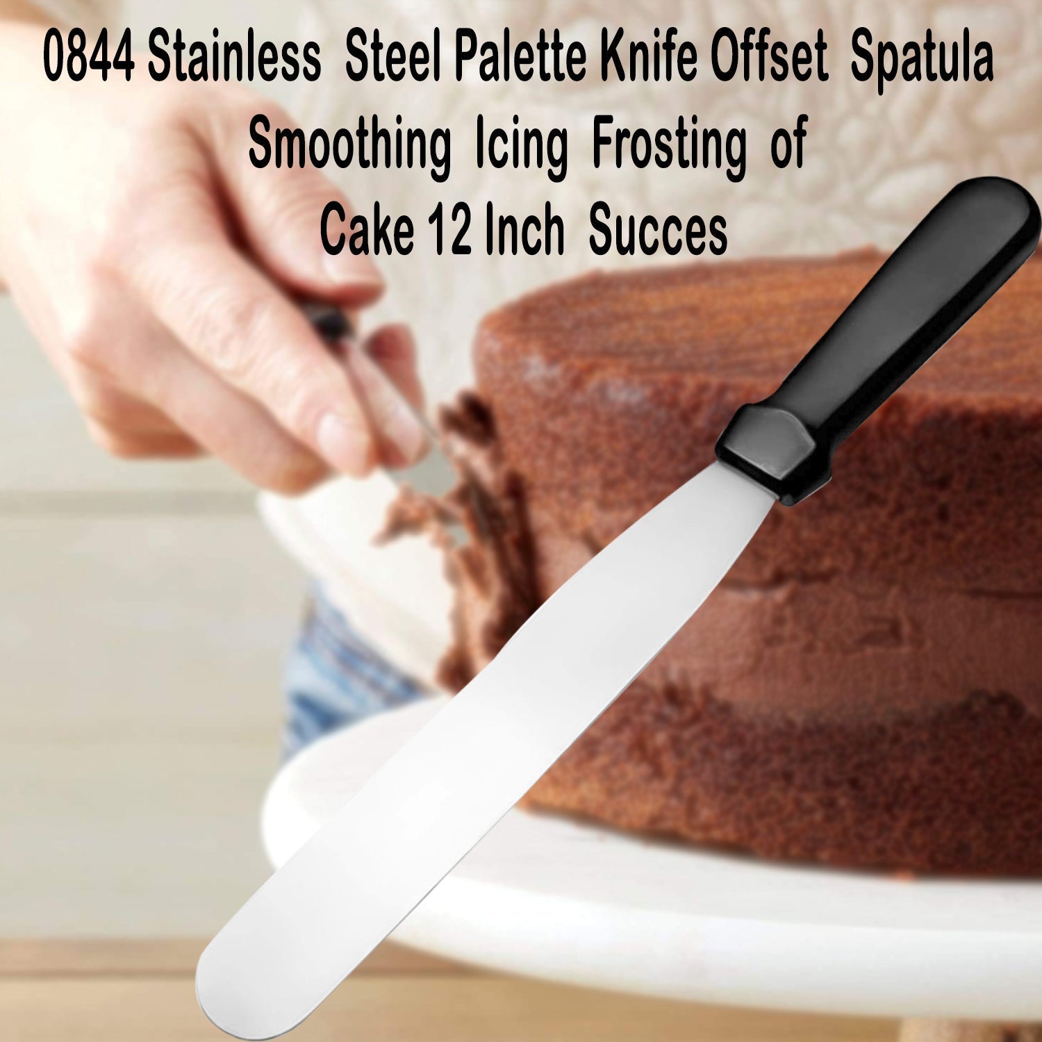 0844 Stainless Steel Palette Knife Offset Spatula for Spreading and Smoothing Icing Frosting of Cake 12 Inch DeoDap