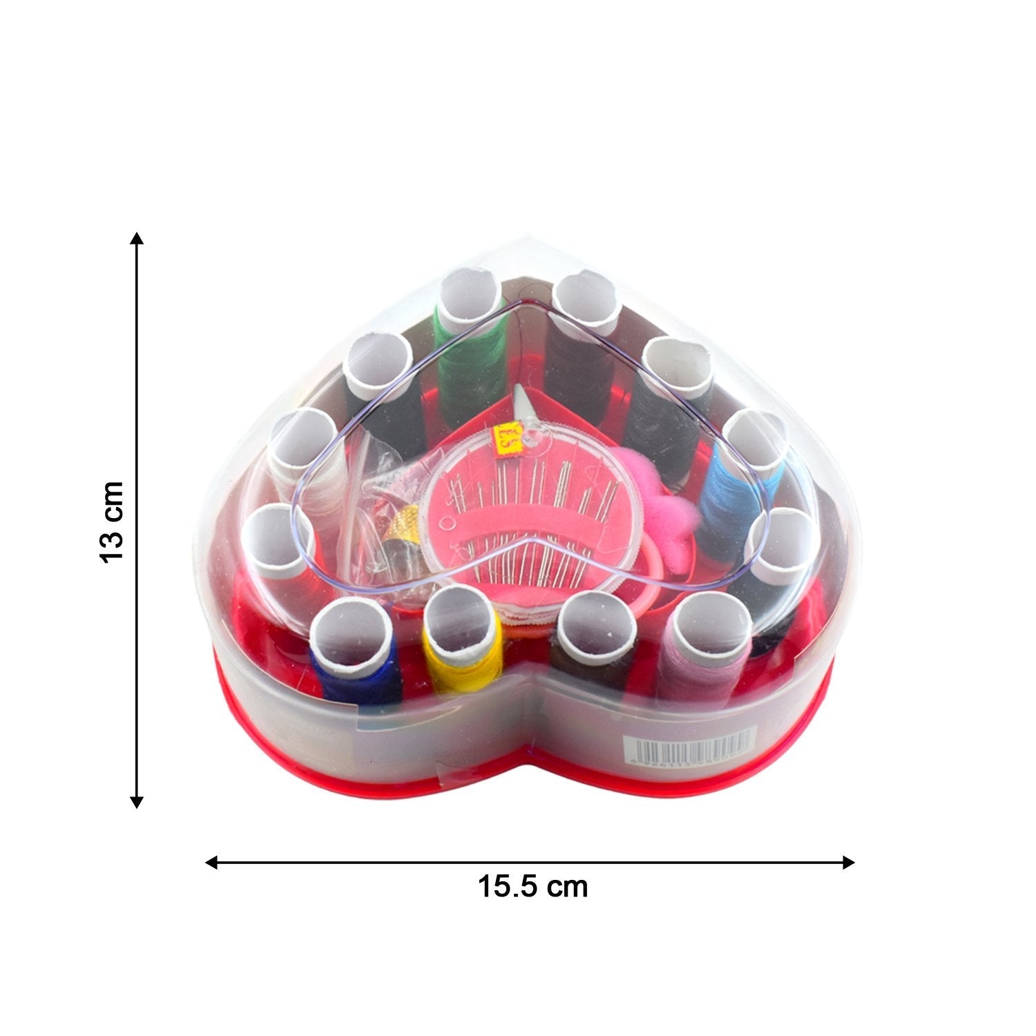 6045 Heart-Shaped Sewing Box Multi-Functional Convenient Sewing Tools DeoDap