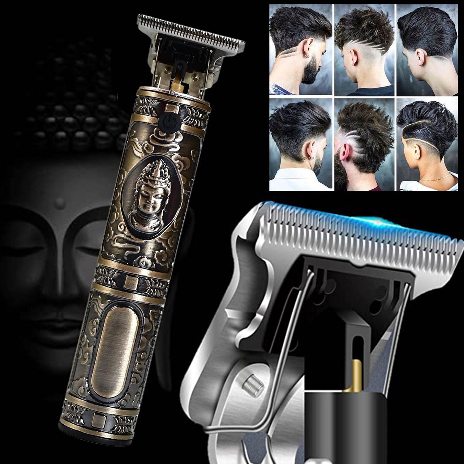 6328 ﻿Electric shaving machine dry shaving for men - hair shaving and trimming beard With adjustable blade clipper. DeoDap