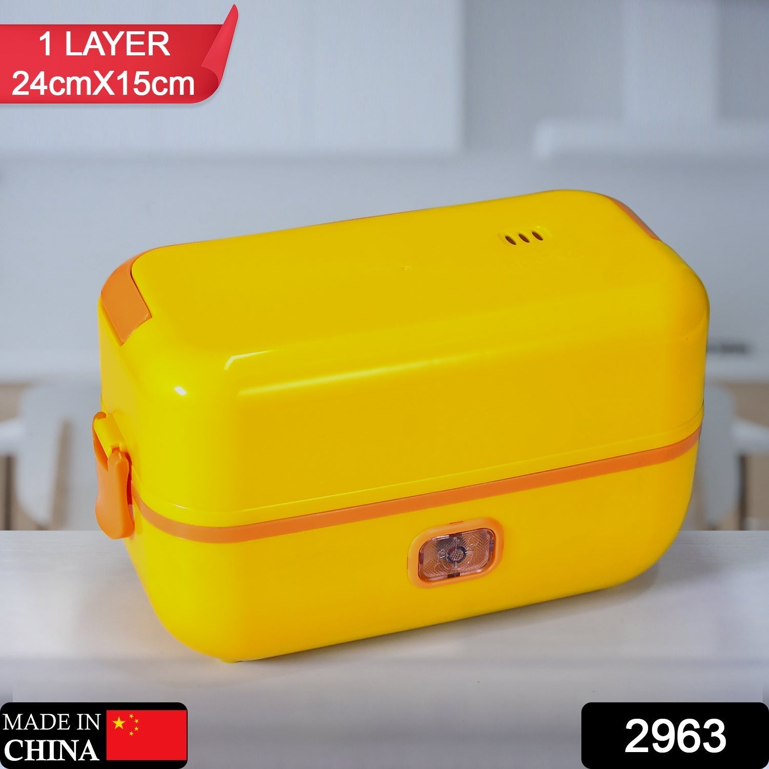 2963 1Layer Electric Lunch Box for Office, Portable Lunch Warmer with Removable 2 Stainless Steel Container. DeoDap