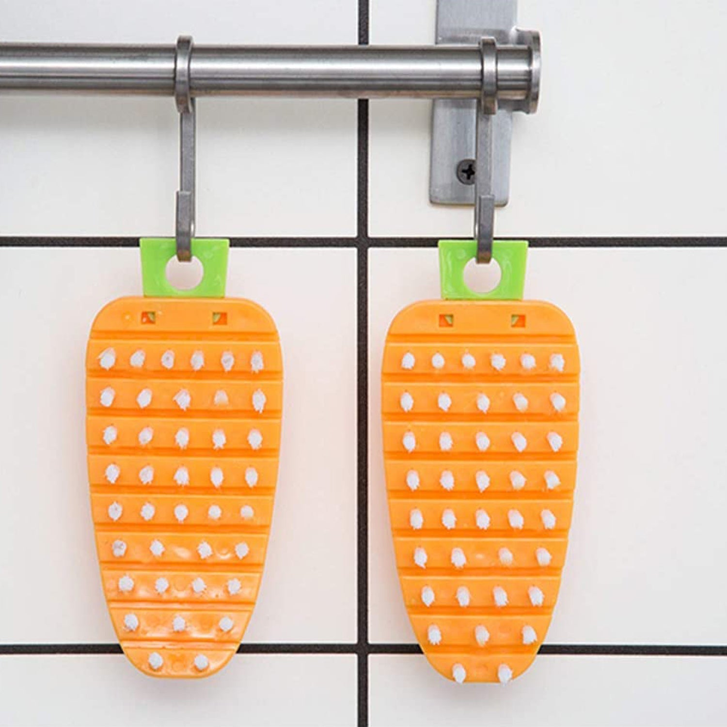 2950 Vegetable Scrubbing Brush, Vegetable Scrubber Non‑Toxic Fruit Brush Carrot Shape Vegetable Brush for Potato for Vegetable DeoDap