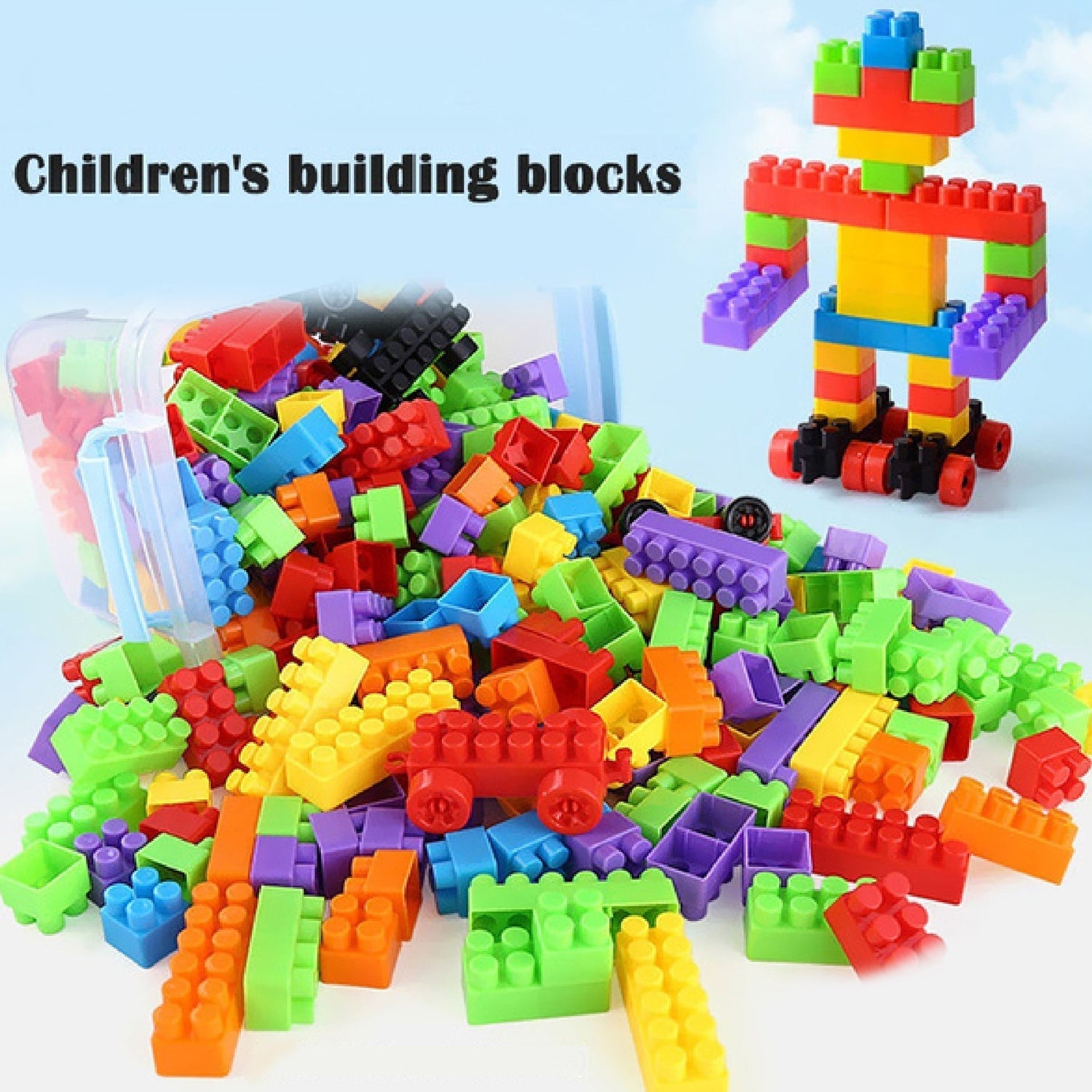 8076 100pc Building Blocks Early Learning Educational Toy for Kids DeoDap