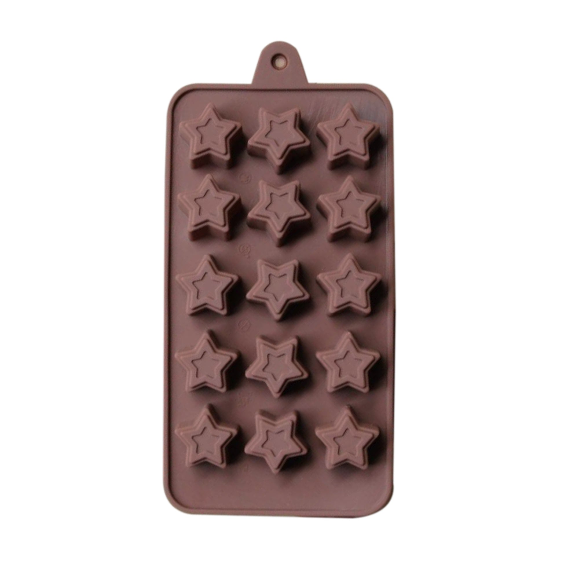 1189 Food Grade Non-Stick Reusable Silicone Star Shape 15 Cavity Chocolate Molds / Baking Trays DeoDap