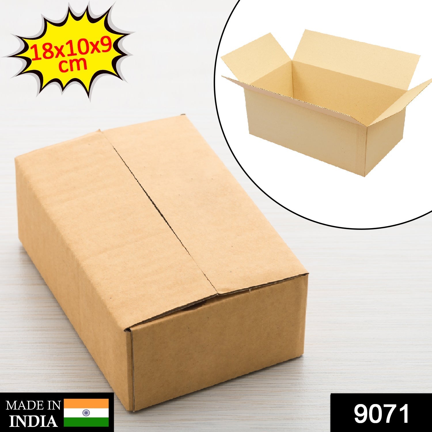 9071 BROWN BOX FOR PRODUCT PACKING 18x10x9cm DeoDap