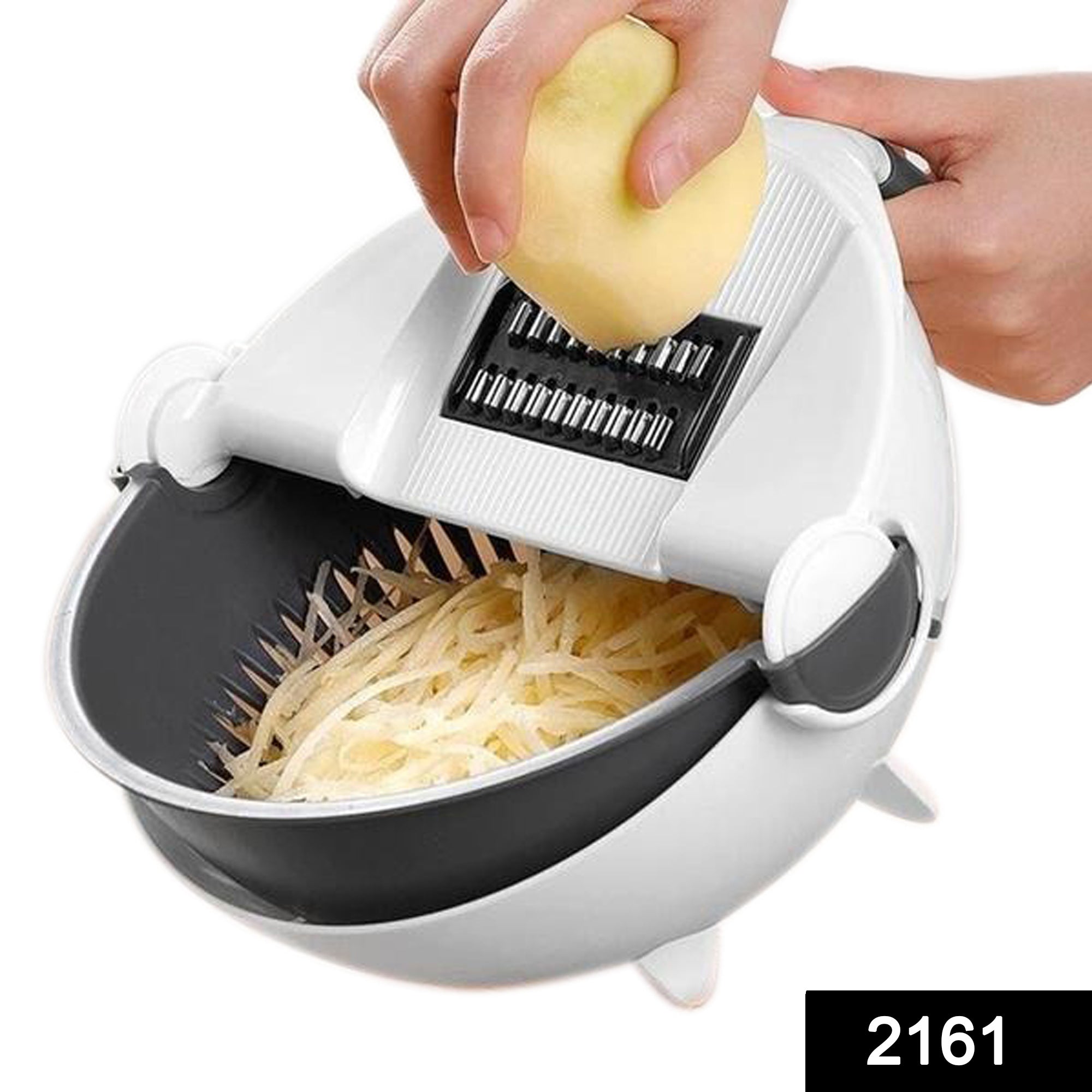 2161 10 in 1 Multifunctional Vegetable Fruits Cutter/Slicer Shredder with Rotating Drain Basket DeoDap