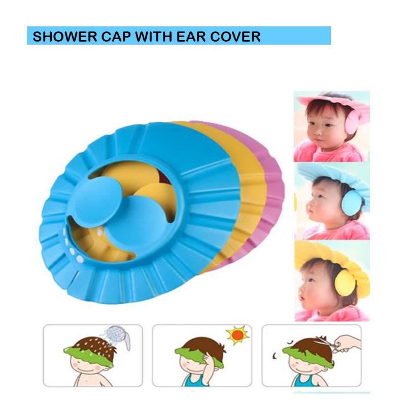 0378 Adjustable Safe Soft Baby Shower cap Homeworld company