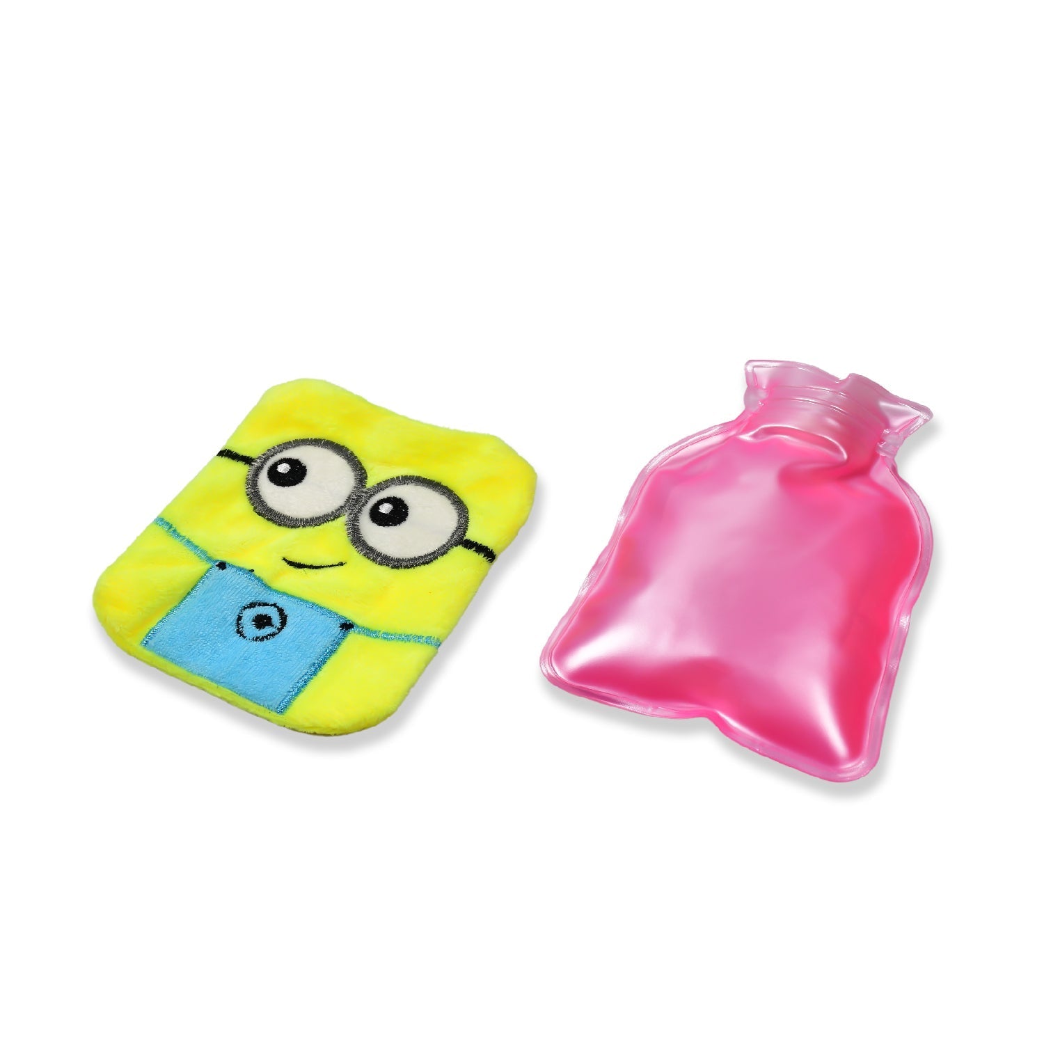 6507 2Eye Minions small Hot Water Bag with Cover for Pain Relief, Neck, Shoulder Pain and Hand, Feet Warmer, Menstrual Cramps. DeoDap