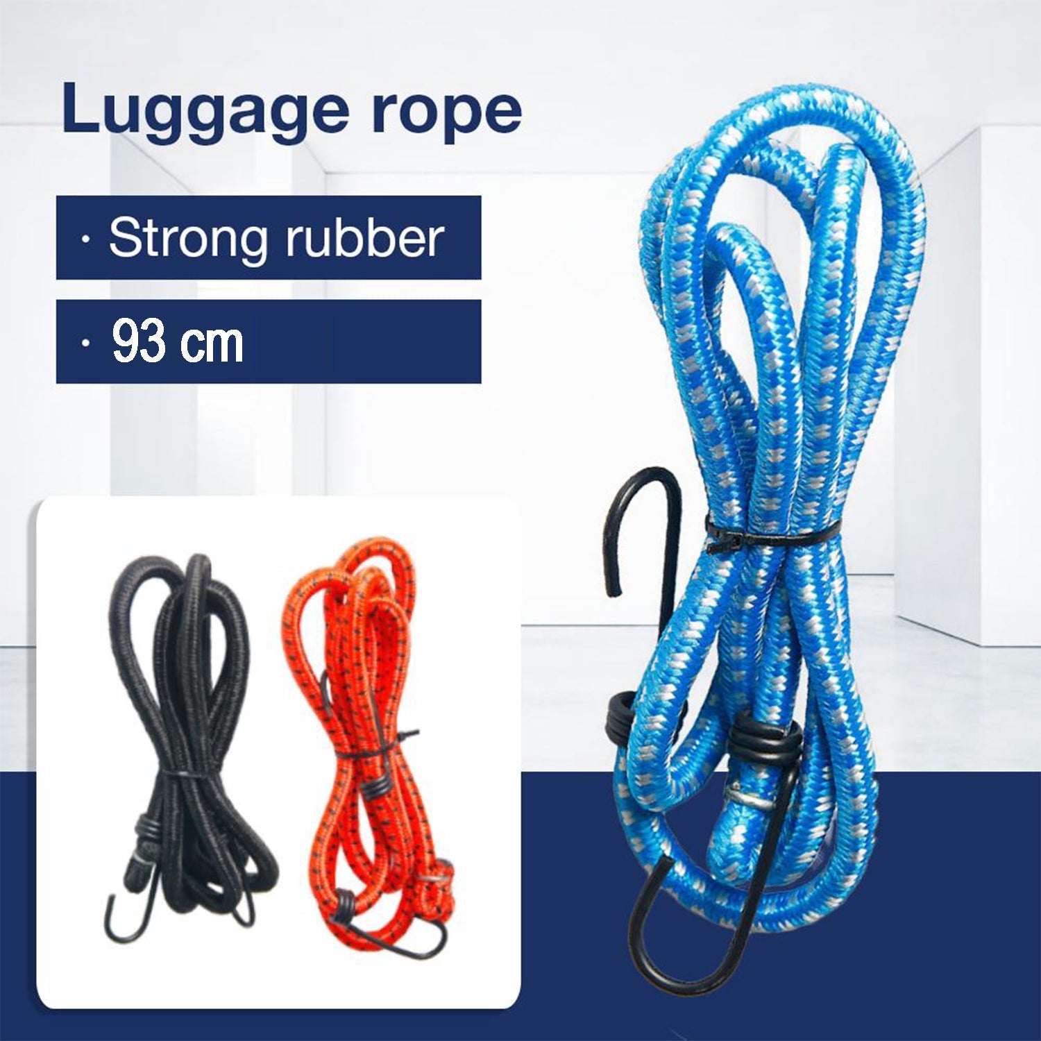 9067 High Strength Elastic Bungee, Shock Cord Cables, Luggage Tying Rope with Hooks DeoDap