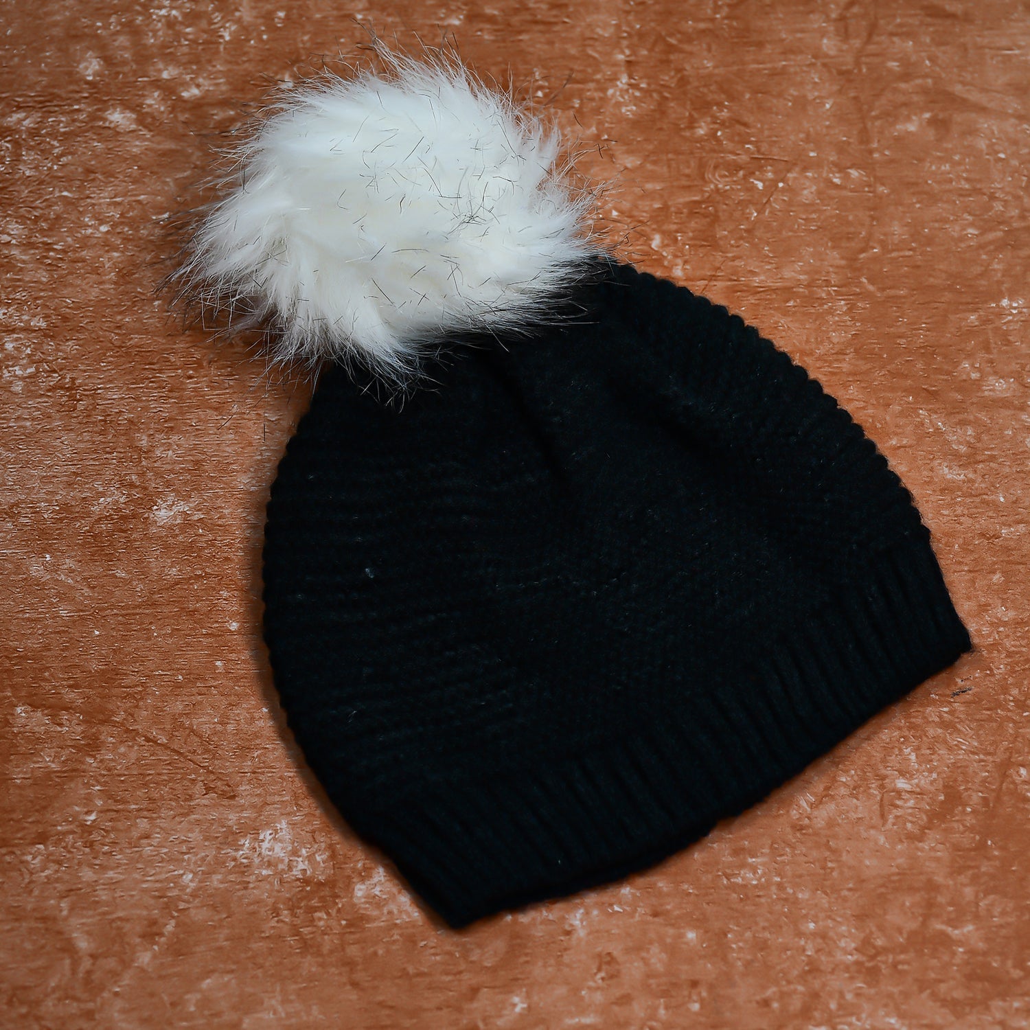 6342 Men's and Women's Skull Slouchy Winter Woolen Knitted Black Inside Fur Beanie Cap. DeoDap