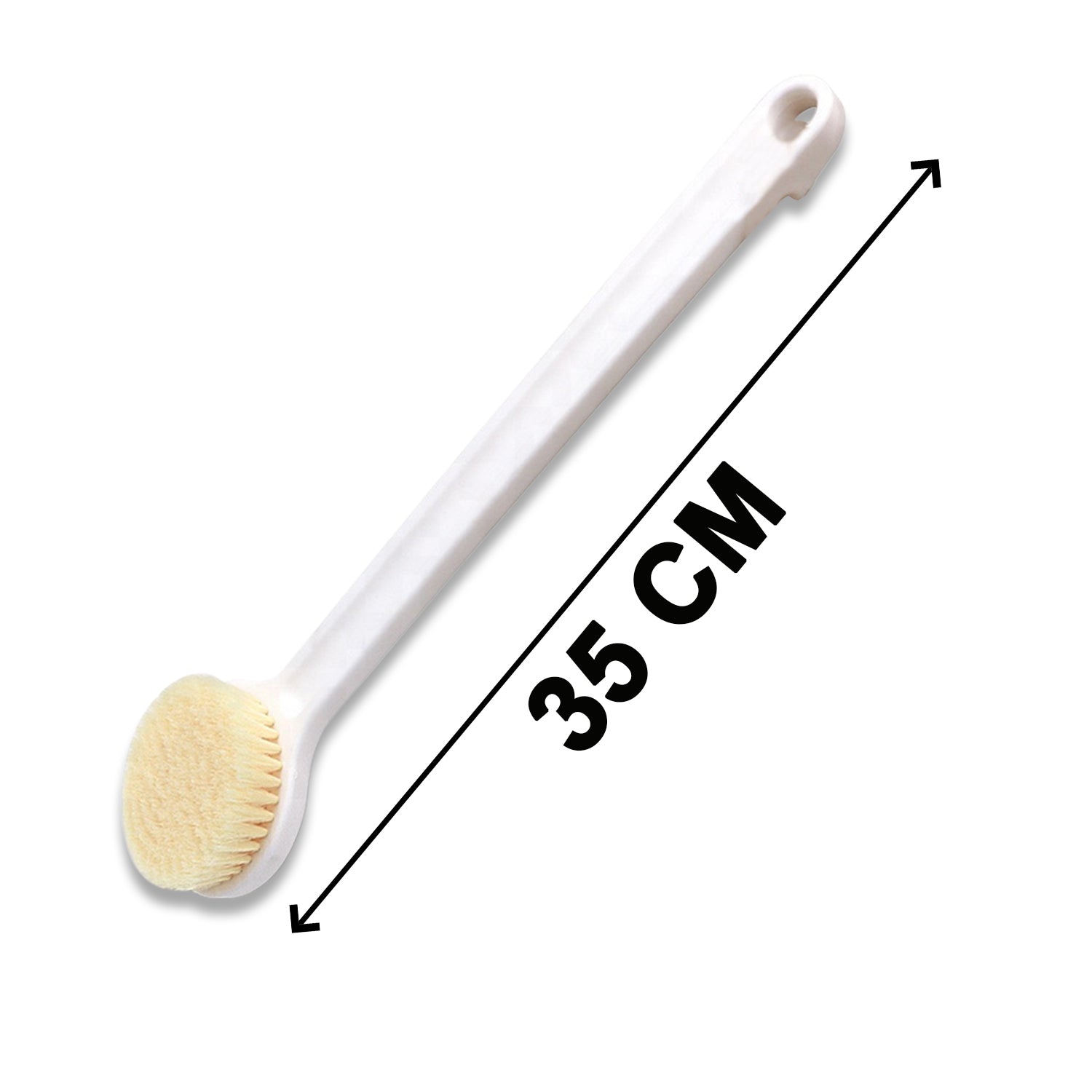 6197 Body Brush Long Handle Dry Brush Soft Bristle Bath Brush Back Scrub Exfoliating Massage. DeoDap