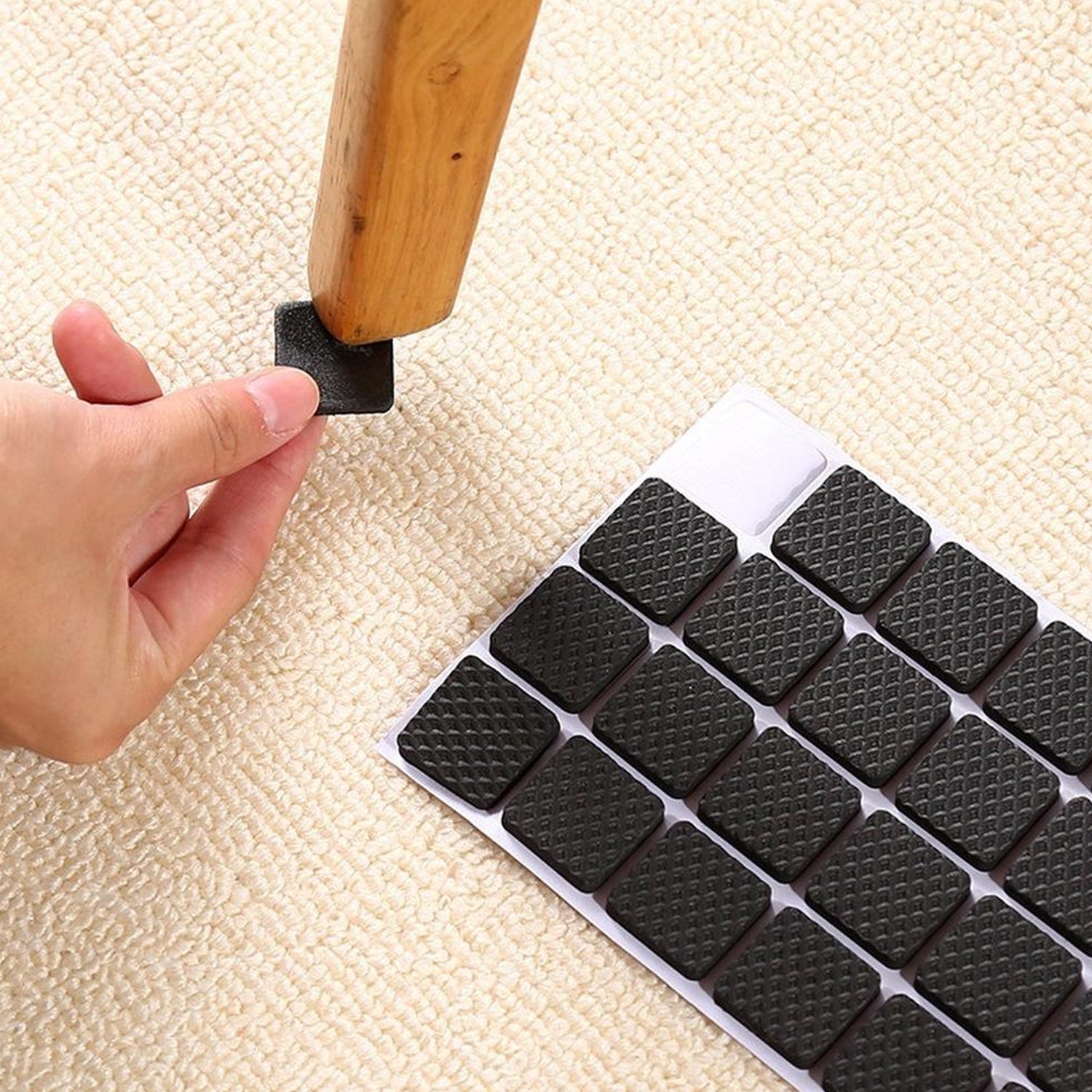 9040 12Pcs Self Adhesive Non-Slip for Protecting Tiles, Shiny Hard Wood Floor DeoDap