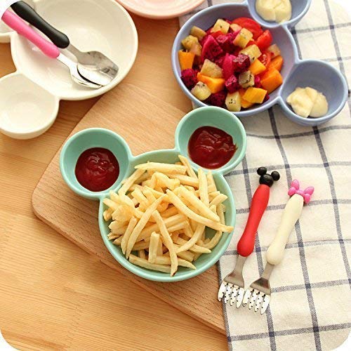 0843 Mickey Shaped Kids/Snack Serving Sectioned Plate DeoDap