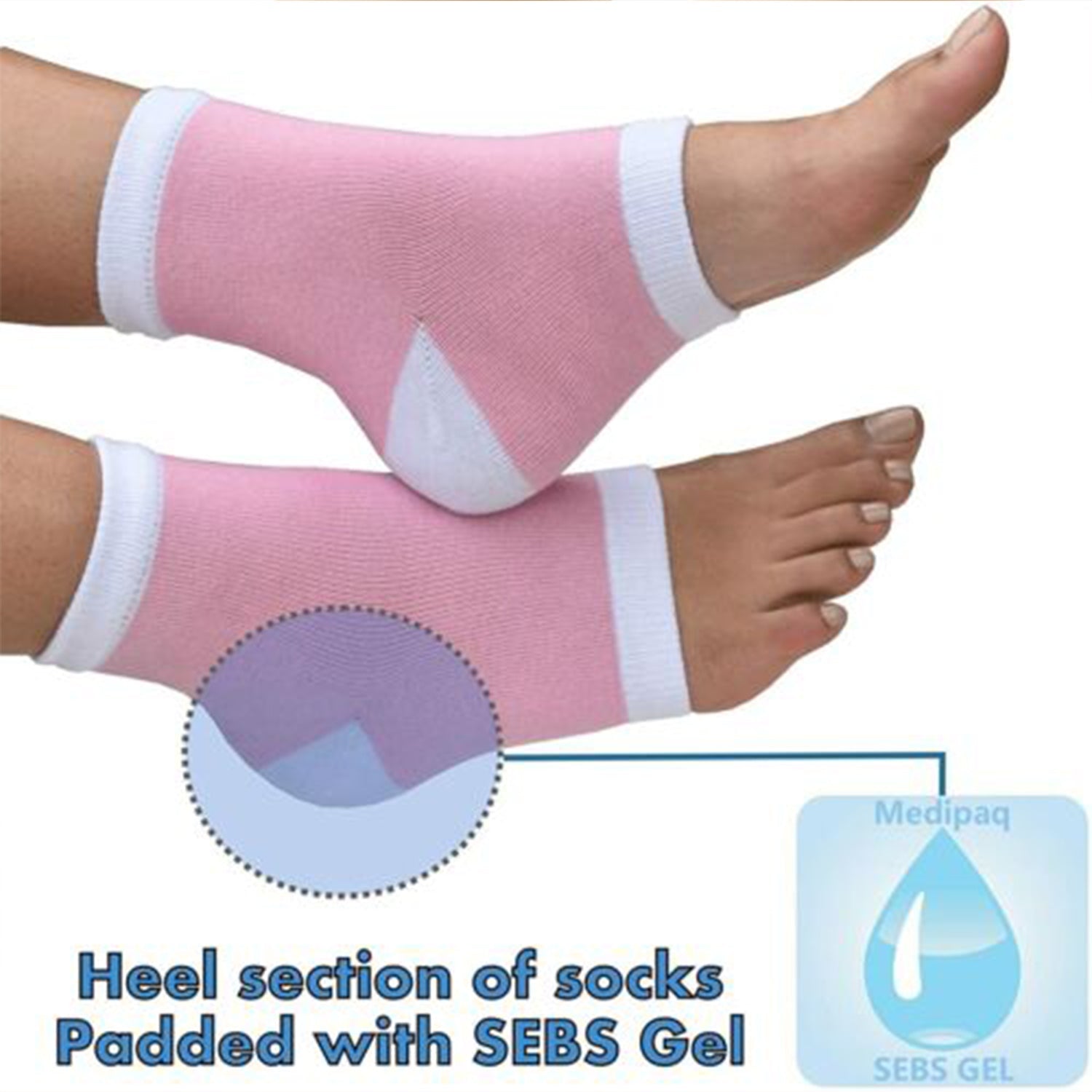 6627 Open Toe Socks for Dry Hard Cracked Skin Moisturizing While You Sleep. DeoDap