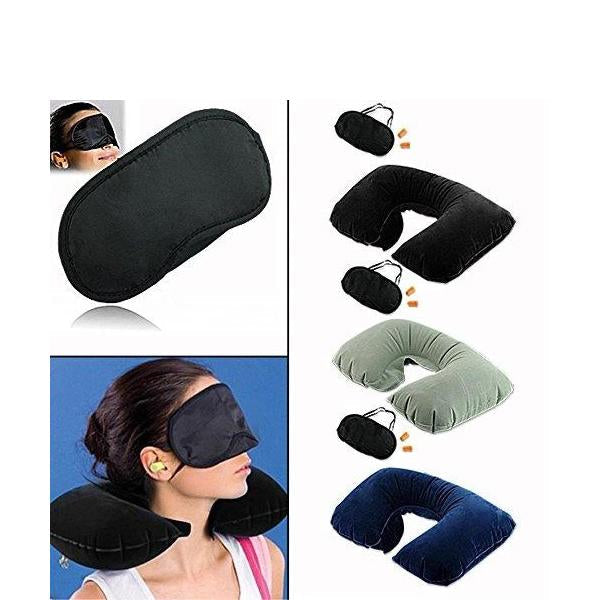 505 -3-in-1 Air Travel Kit with Pillow, Ear Buds & Eye Mask Homeworld company WITH BZ LOGO