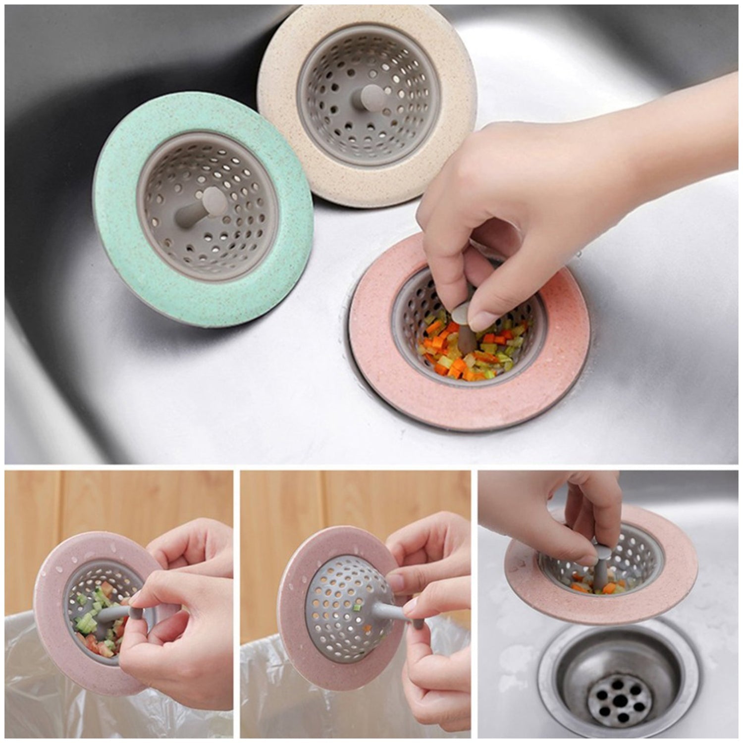 1120A Silicon Sink Strainer Kitchen Drain Basin Basket Sink Drainer DeoDap