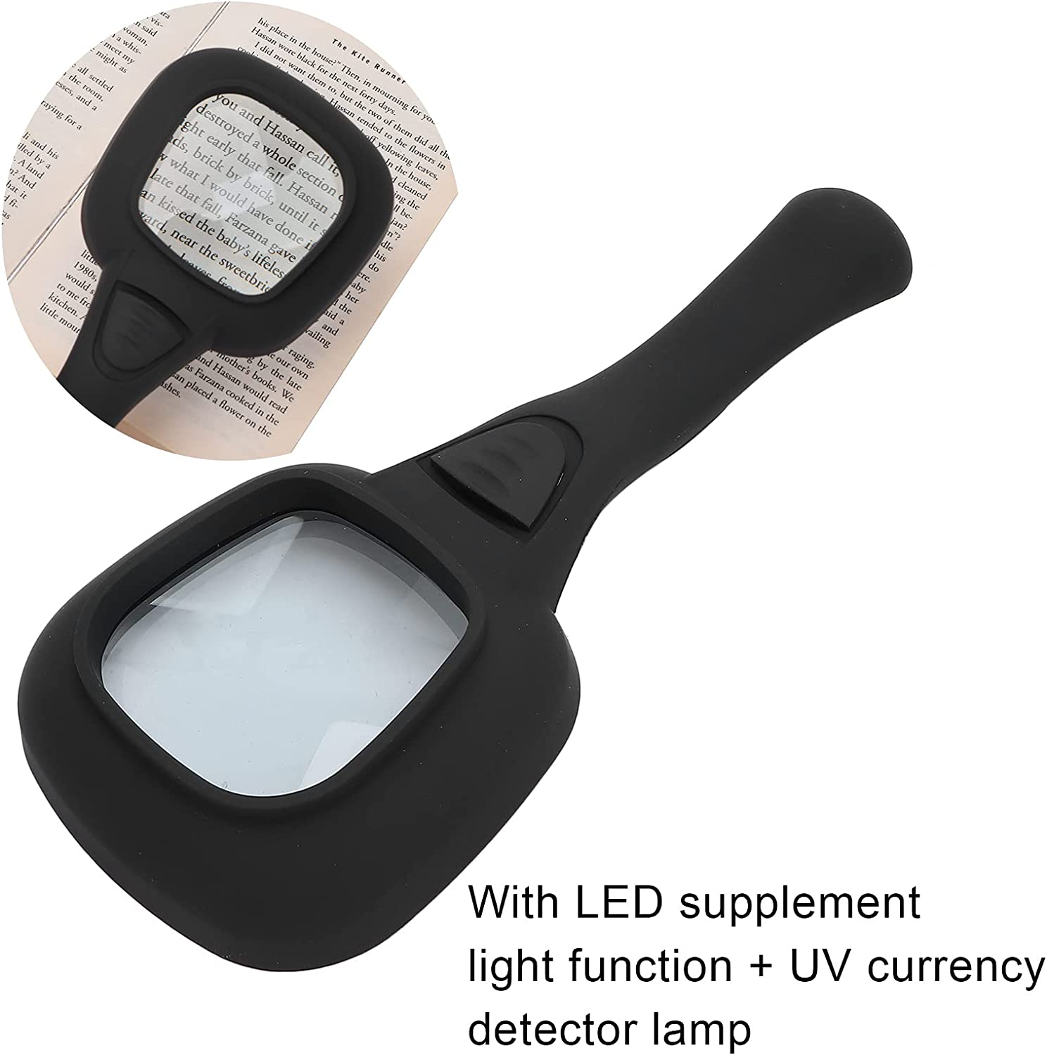 1573A Handheld Magnifying Glass 6 LED Illuminated Lighted Magnifier for Seniors Reading, Soldering, Inspection, Coins, Jewelry, Exploring DeoDap