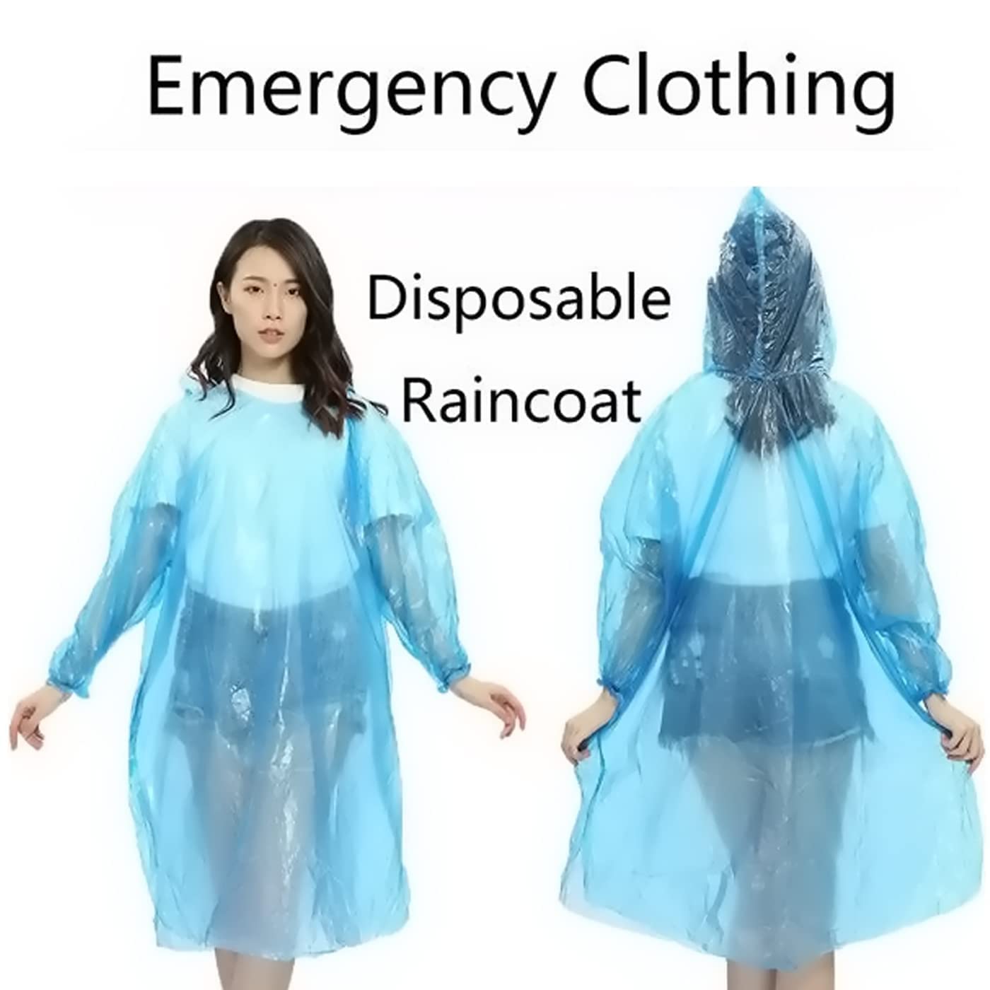 9311 Portable Adult Rain Coat, Raincoat Waterproof Button Cardigan Portable Raincoat  Adult Outdoor Traveling Plastic Material Raincoat/Rain wear/Rain Suit for Outdoor Accessory (1pc)