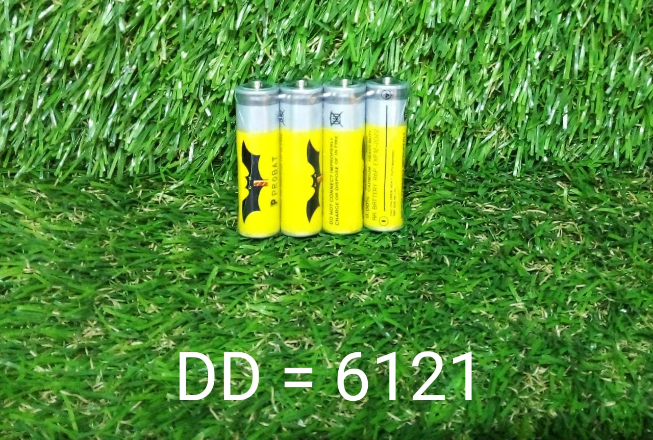 6121 4Pc AA Battery and power cells used in technical devices such as T.V remote, torch etc for their functioning. DeoDap