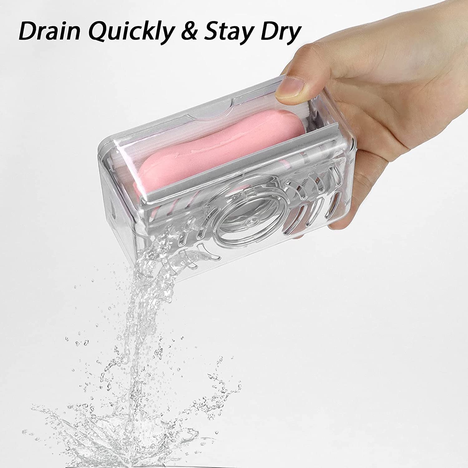 6303 2-IN-1 PORTABLE SOAP ROLLER DISH & SOAP DISPENSER WITH ROLLER AND DRAIN HOLES, MULTIFUNCTIONAL SOAP HOLDER FOAMING SOAP BAR BOX FOR HOME, KITCHEN, BATHROOM