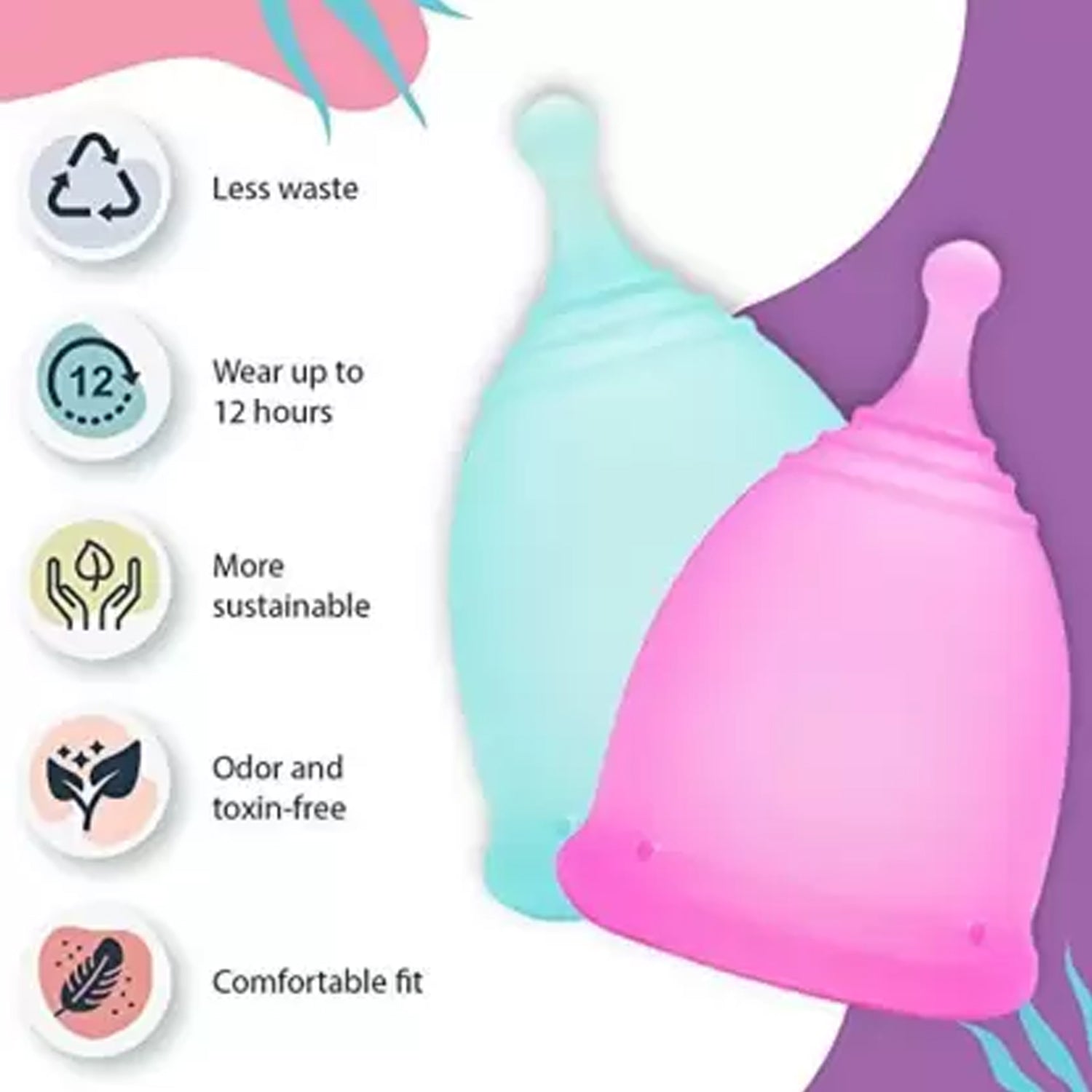 6112B REUSABLE MENSTRUAL CUP USED BY WOMENS AND GIRLS DURING THE TIME OF THEIR MENSTRUAL CYCLE