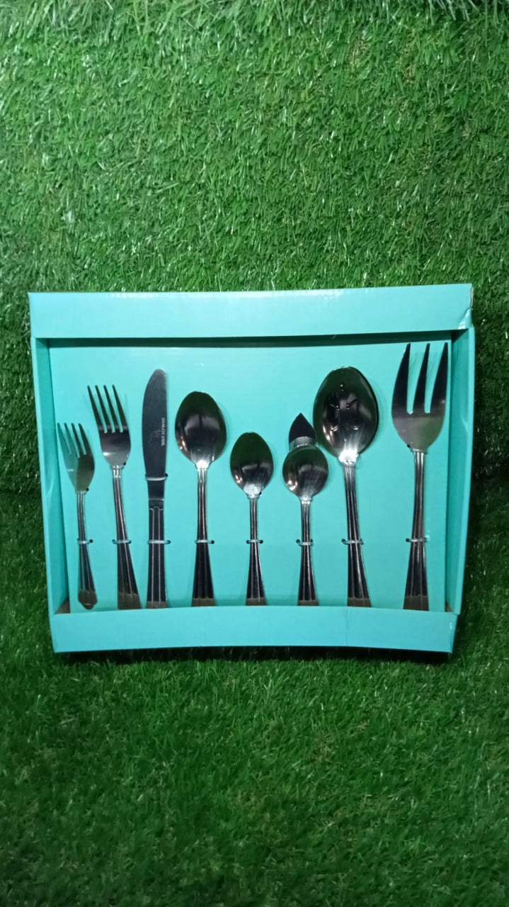 2769 45Pc Stainless steel Flatware Set Used For Dinner, Breakfast And Lunch Purposes In All Kinds Of Places. DeoDap