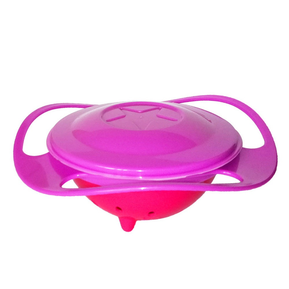 0617 Portable Non Spill Feeding Toddler Gyro Bowl 360 Degree Rotating Dish DeoDap