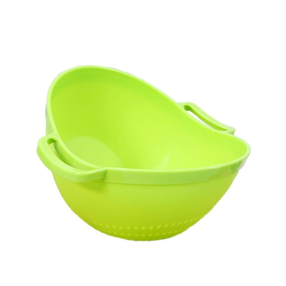 2222 Multipurpose Fruit Vegetable Strainer Colander Bowl with Handle DeoDap